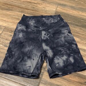 Black Marble Bike Shorts